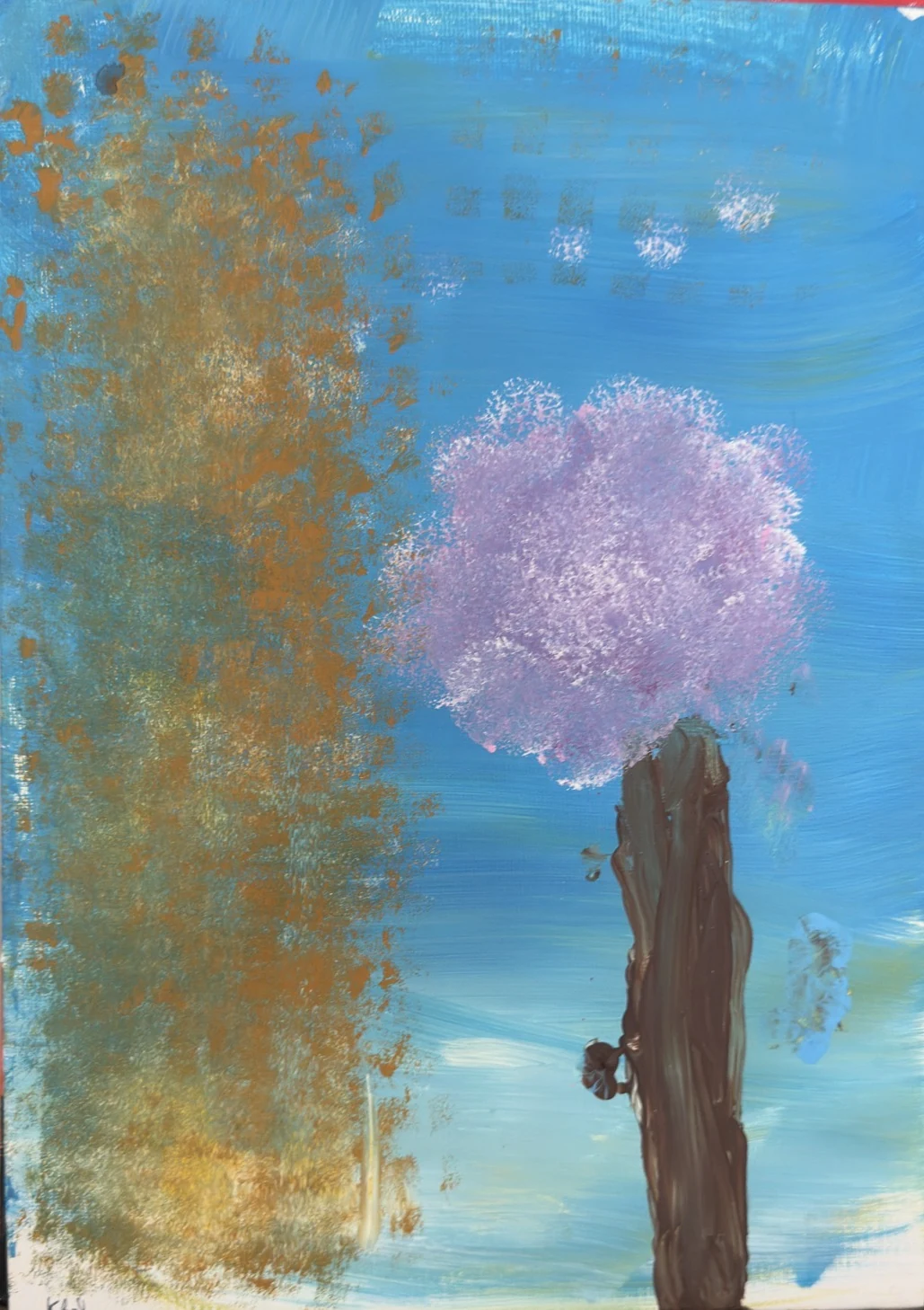 Le Cerisier Rose, peinture originale de Khaleesi